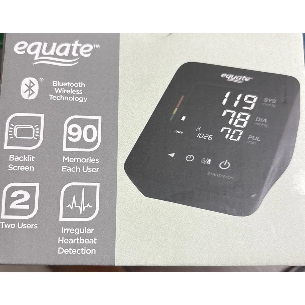 EQUATE 6000 Series Wireless Blood Pressure Series Upper Arm Monitor Black
